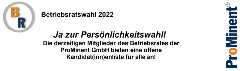 Aushang des BRs zur Prominent BR Wahl 2022